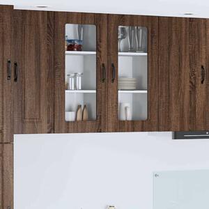 VidaXL Fali konyhaszekrény 2 pcs Barna Tölgy 40 x 31 x 80 cm Faanyag