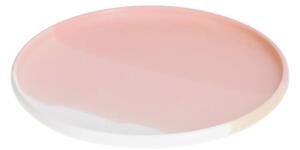 Rózsaszín porcelán desszerttál Kave Home Sayuri 20,2 cm