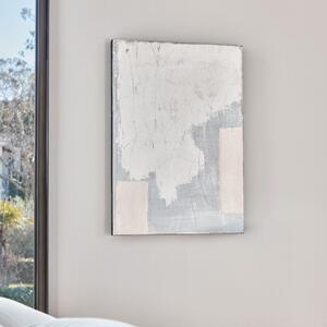 Szürke fehér absztrakt festmény Kave Home Tayla 70 x 50 cm