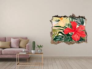 3d-s lyuk vizuális effektusok matrica Hawaii virágok