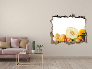 3d-s lyuk vizuális effektusok matrica Gyümölcsök és zöldségek