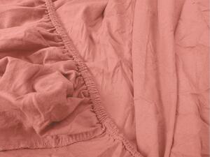 Jersey régi rózsaszín lepedő 90 x 200 cm