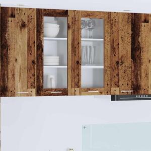 VidaXL Függő szekrény Riga 2 pcs Öreg fa 40 x 31 x 80 cm Faanyag