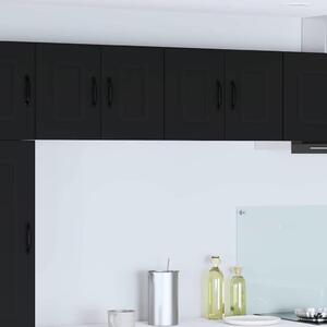VidaXL Fali konyhaszekrény 2 pcs Fekete 60 x 31 x 40 cm Faanyag