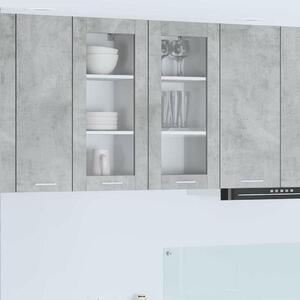 VidaXL Függő szekrény Riga 2 pcs Beton Szürke 40 x 31 x 80 cm Faanyag