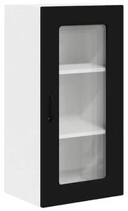 VidaXL Fali konyhaszekrény 2 pcs Fekete 40 x 31 x 80 cm Faanyag