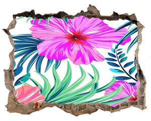 3d-s lyuk vizuális effektusok matrica Hawaii virágok