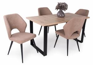 Zoé asztal Aspen székekkel | 4 személyes étkezőgarnitúra