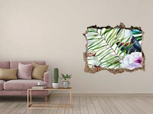 3d lyuk fal dekoráció Tukánmadár tropika