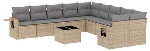 VidaXL Polyrattan Kerti Ülőgarnitúra - 11 részes - Bézs