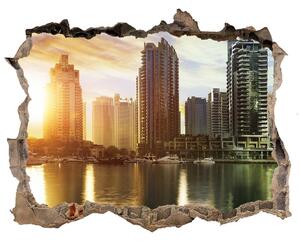 3d lyuk fal dekoráció Dubai naplemente
