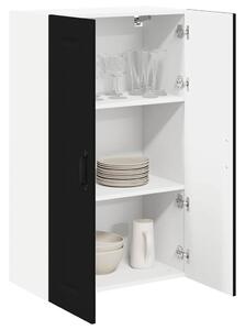 VidaXL Fali konyhaszekrény polcokkal Fekete 60 x 31 x 100 cm Faanyag