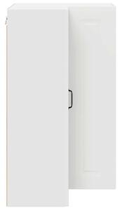 VidaXL Fali konyhaszekrény polcokkal Fehér 57 x 57 x 100 cm Faanyag