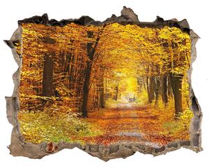 3d lyuk fal dekoráció Erdő ősszel