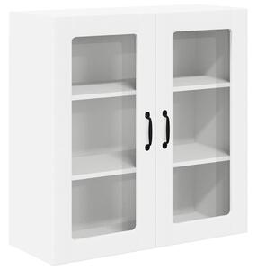 VidaXL Fali üveges szekrény LUCCA Fehér 80 x 31 x 80 cm Szerelt Fa