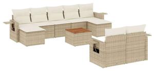 VidaXL Polyrattan Kerti Ülőgarnitúra - Bézs - 10 részes