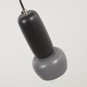 Fekete szürke fém függőlámpa Kave Home Cathaysa 12 cm