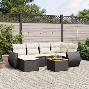 VidaXL Polyrattan Kerti Ülőgarnitúra - 7 részes - Fekete