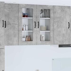 VidaXL Fali konyhaszekrény 2 pcs Beton Szürke 40 x 31 x 80 cm Faanyag