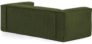 Zöld kordbársony kétüléses kanapé Kave Home Block 210 cm