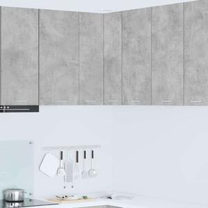 VidaXL Függő szekrény Riga Beton szürke és fehér 57 x 57 x 80 cm