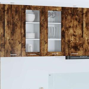 VidaXL Függő szekrény Riga 2 pcs Füstölt tölgy 40 x 31 x 80 cm Faanyag