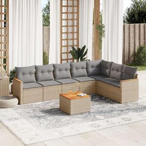 VidaXL Polyrattan Kerti Ülőgarnitúra - 8 részes