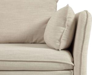Világos bézs szövet kétszemélyes kanapéágy Kave Home Tanit 210 cm