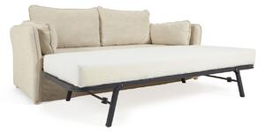 Világos bézs szövet kétszemélyes kanapéágy Kave Home Tanit 210 cm