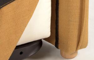 Mustársárga szövet kanapéágy Kave Home Tanit 210 cm