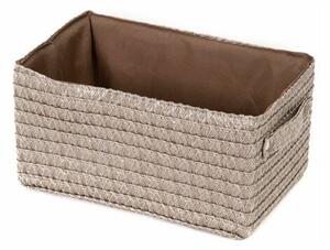 LILOU compactor tárolókosár, 23 x15 x 12 cm, taupe