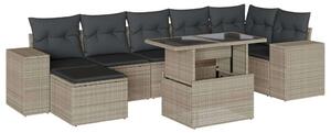 VidaXL Polyrattan Kerti Ülőgarnitúra - 8 részes