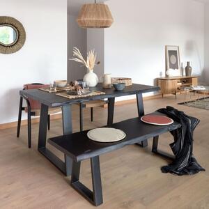 Fekete akác étkezőasztal Kave Home Alaia 220 x 100 cm