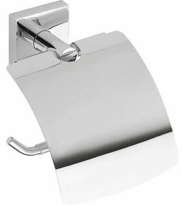 SAPHO XQ700 X-Square WC-papír tartó fedővel, ezüst