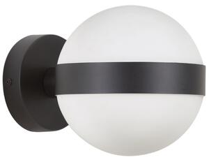 Fehér és fekete üveg fali lámpa Kave Home Anasol 15 cm
