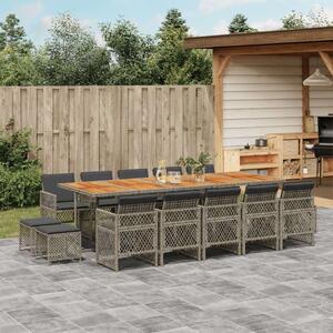 VidaXL Polyrattan Kerti Étkezőgarnitúra - 15 Fős