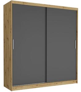TIVARO VI. Gardróbszekrény 203x218x60 - artisan, antracit