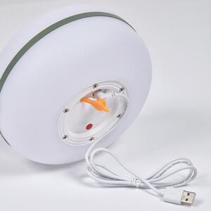 Fehér zöld műanyag hordozható kültéri lámpa Kave Home Tea