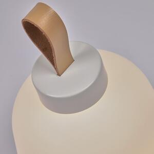 Fehér műanyag LED asztali lámpa Kave Home Udiya
