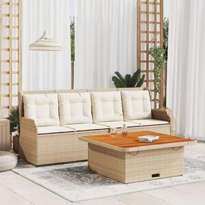 VidaXL Polyrattan Kerti Ülőgarnitúra - 3 részes - Bézs