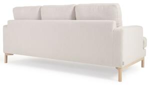 Fehér szövet háromüléses kanapé Kave Home Mihaela 203 cm