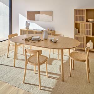 Tölgy összecsukható étkezőasztal Kave Home Oqui 140-220 x 90 cm