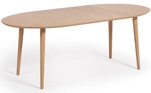 Tölgy összecsukható étkezőasztal Kave Home Oqui 120-200 x 90 cm