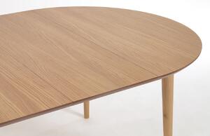 Tölgy összecsukható étkezőasztal Kave Home Oqui 120-200 x 120 cm