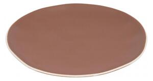 Barna porcelántányér Kave Home Rin 26 cm