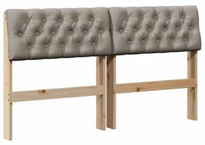 VidaXL Kárpitozott fejtámla Tópszínű 140 cm Tömör fenyőfa