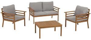 Akác kerti garnitúra kanapéból, két fotelből és asztalból Kave Home Vilma