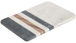 Fehér szürke márvány tálalódeszka Kave Home Saskia 30 x 20 cm