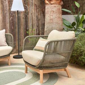 Sötétzöld szövet kerti szék Kave Home Catalina