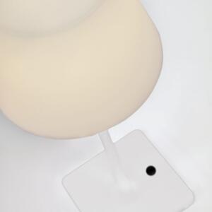 Fehér műanyag kerti asztali LED lámpa Kave Home Aluney